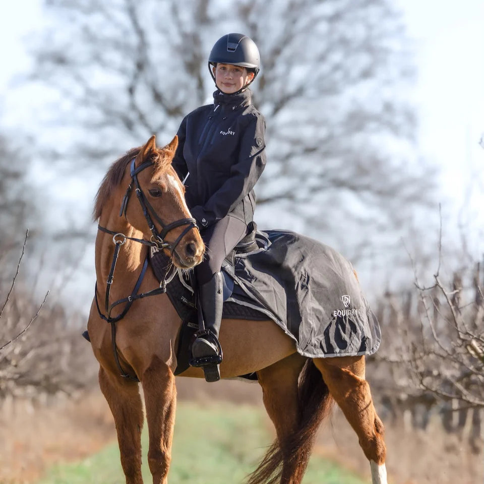 EQUIDRY Girl's Varsha Jacket  #colour_black