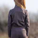 EQUIDRY Children's Water Repellent Leggings #colour_grey-lilac