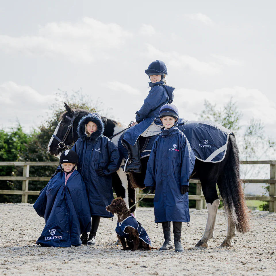 EQUIDRY Children's Thin Fleece Reflective Evolution #colour_navy