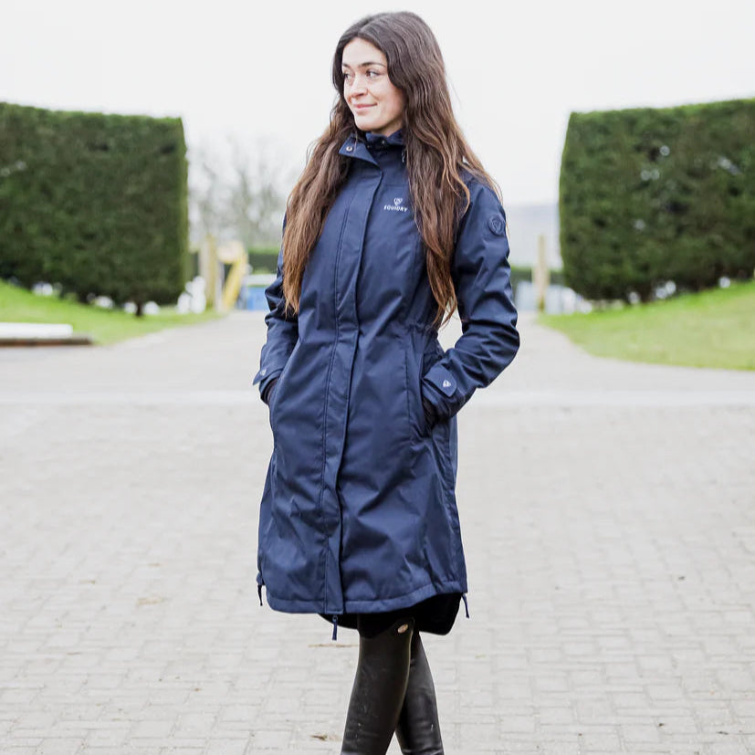 EQUIDRY Women's Bronte Riding Coat #colour_navy-blue