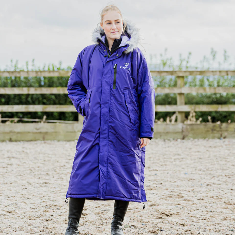 EQUIDRY Women's Thick Fleece Evolution Faux Fur Hood #colour_purple-purple