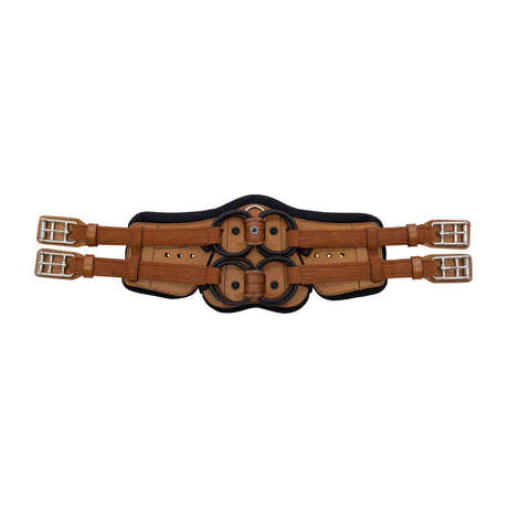 Stubben Equi-Soft® Short Saddle Girth with Cover - Tobacco #colour_neoprene-black