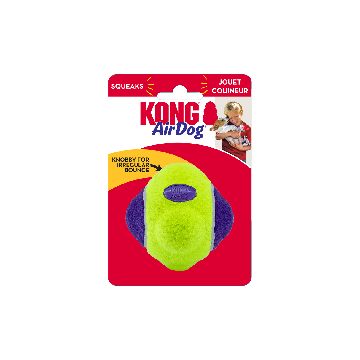KONG Airdog Squeaker Knobbly Ball #size_m-l