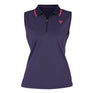 Shires Aubrion Ladies Poise Sleeveless Tech Polo #colour_navy-blue
