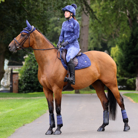 Shires Aubrion Ladies Revive Long Sleeve Base Layer #colour_navy-tie-dye