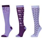 Dublin 3 Pack Socks Adults #colour_purple-cowgirl