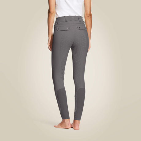 Ariat Women's Tri Factor Grip Full Seat Breech - White - Plum Grey