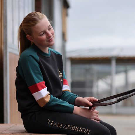 Shires Aubrion Team Young Rider Sweatshirt #colour_black