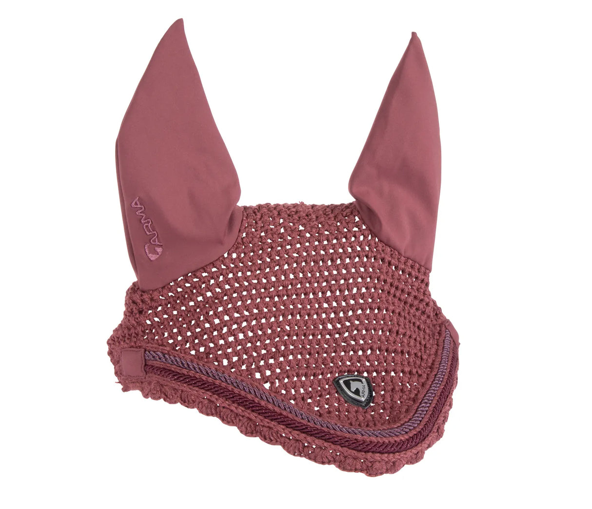 Shires ARMA Ear Bonnet #colour_black-cherry