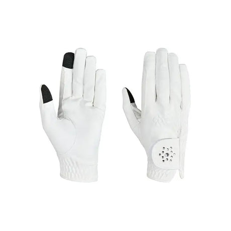Dublin Everyday Bling Riding Gloves #colour_white