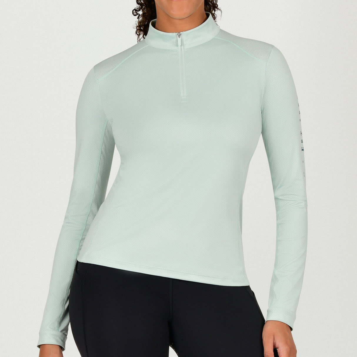 Dublin Ladies Autumn Sally Long Sleeve Riding Top #colour_surf-spray