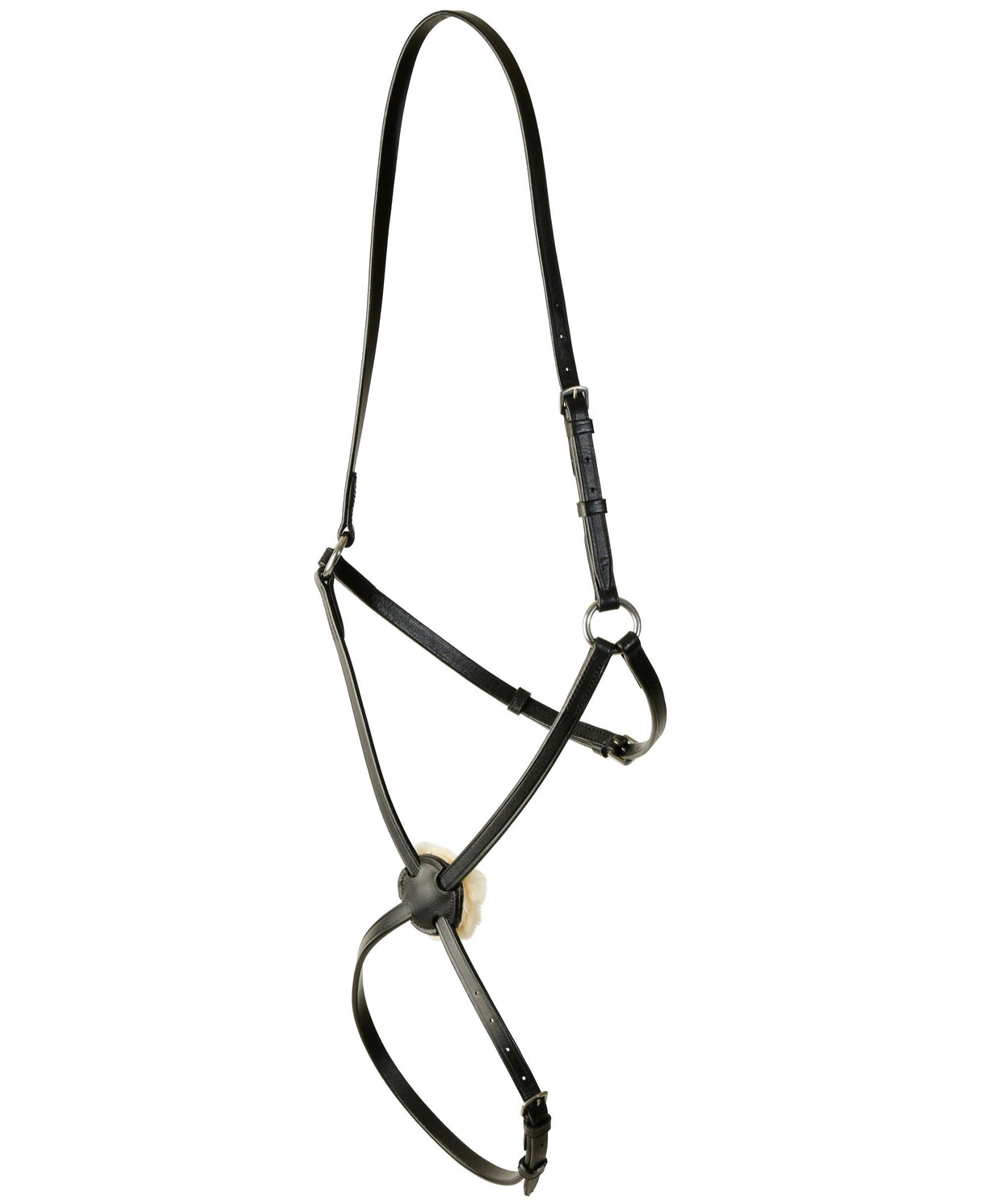 Kincade Classic Plain Raised Grackle Noseband #colour_black