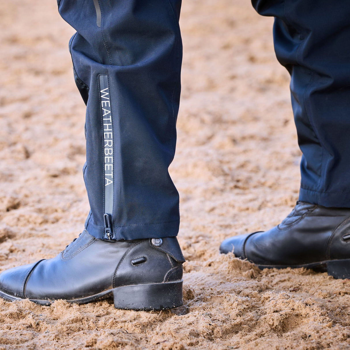 Weatherbeeta Ladies Rayne Waterproof Overtrousers II #colour_navy-white