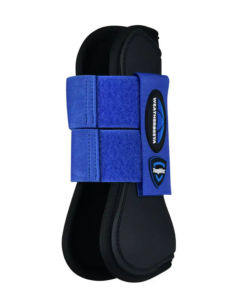 Weatherbeeta Tough-Tec Prime Open Front Boots #colour_black-royal-blue