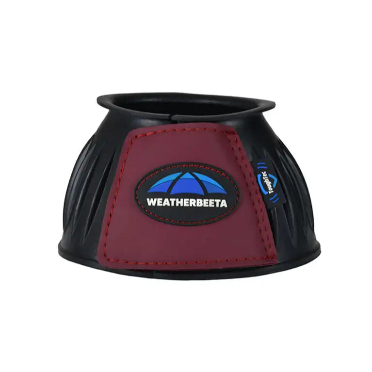 Weatherbeeta Tough-Tec Prime Rubber Bell Boots #colour_black-maroon