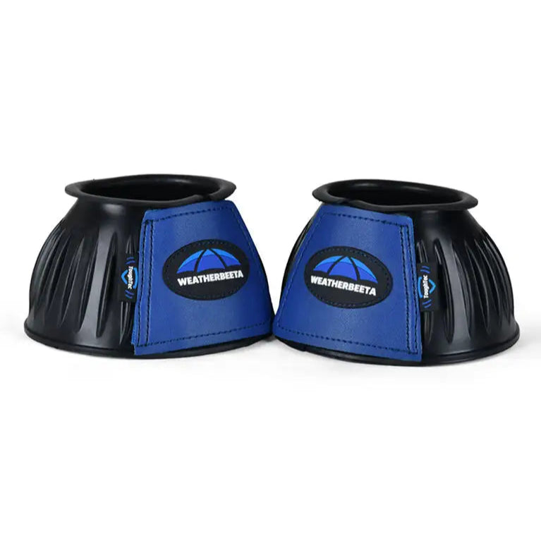 Weatherbeeta Tough-Tec Prime Rubber Bell Boots #colour_black-royal-blue