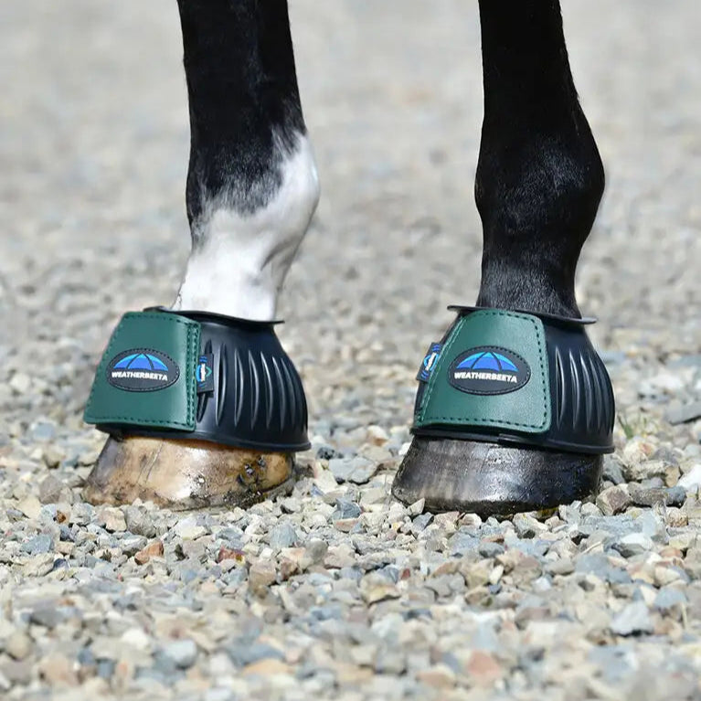 Weatherbeeta Tough-Tec Prime Rubber Bell Boots #colour_black-hunter-green