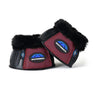 Weatherbeeta Tough-Tec Prime Fleece Trim Rubber Bell Boots #colour_black-maroon