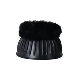 Weatherbeeta Tough-Tec Prime Fleece Trim Rubber Bell Boots #colour_black-maroon