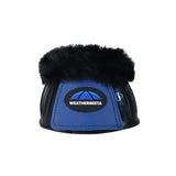 Weatherbeeta Tough-Tec Prime Fleece Trim Rubber Bell Boots #colour_black-royal-blue