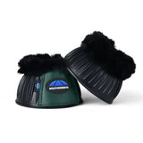 Weatherbeeta Tough-Tec Prime Fleece Trim Rubber Bell Boots #colour_black-hunter-green