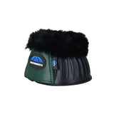 Weatherbeeta Tough-Tec Prime Fleece Trim Rubber Bell Boots #colour_black-hunter-green