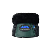 Weatherbeeta Tough-Tec Prime Fleece Trim Rubber Bell Boots #colour_black-hunter-green