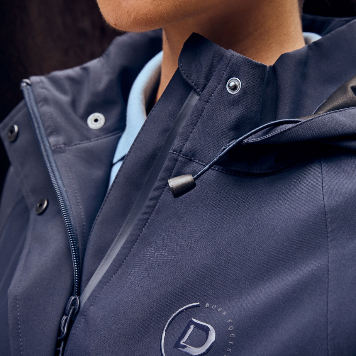 Dublin Ladies Wet Weather Long Jacket #colour_navy