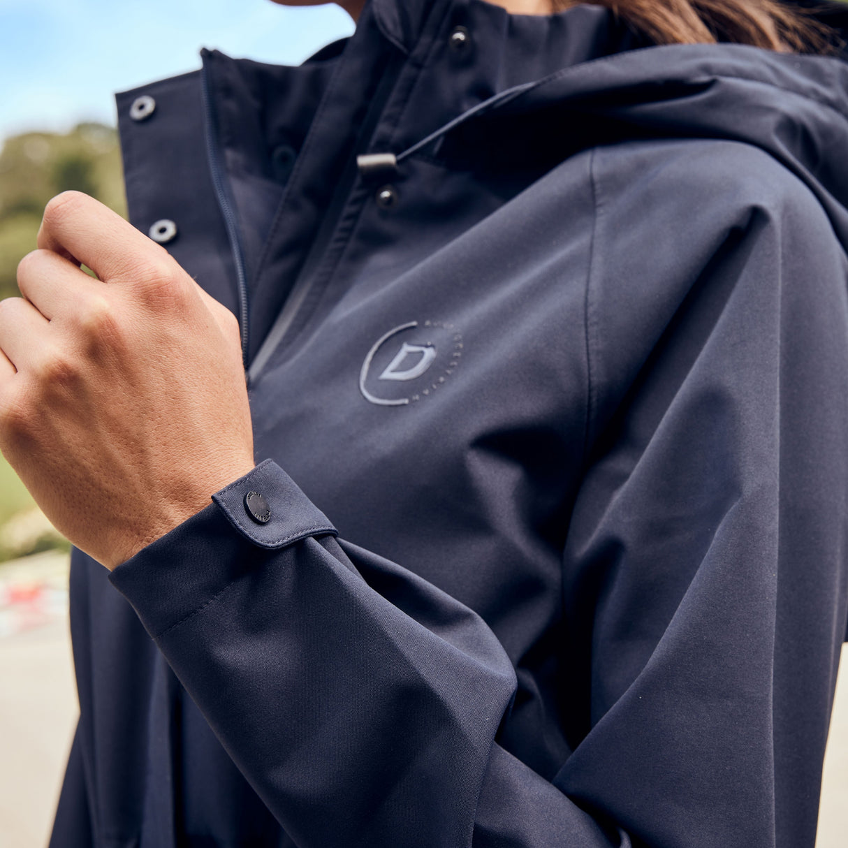 Dublin Ladies Wet Weather Long Jacket #colour_navy