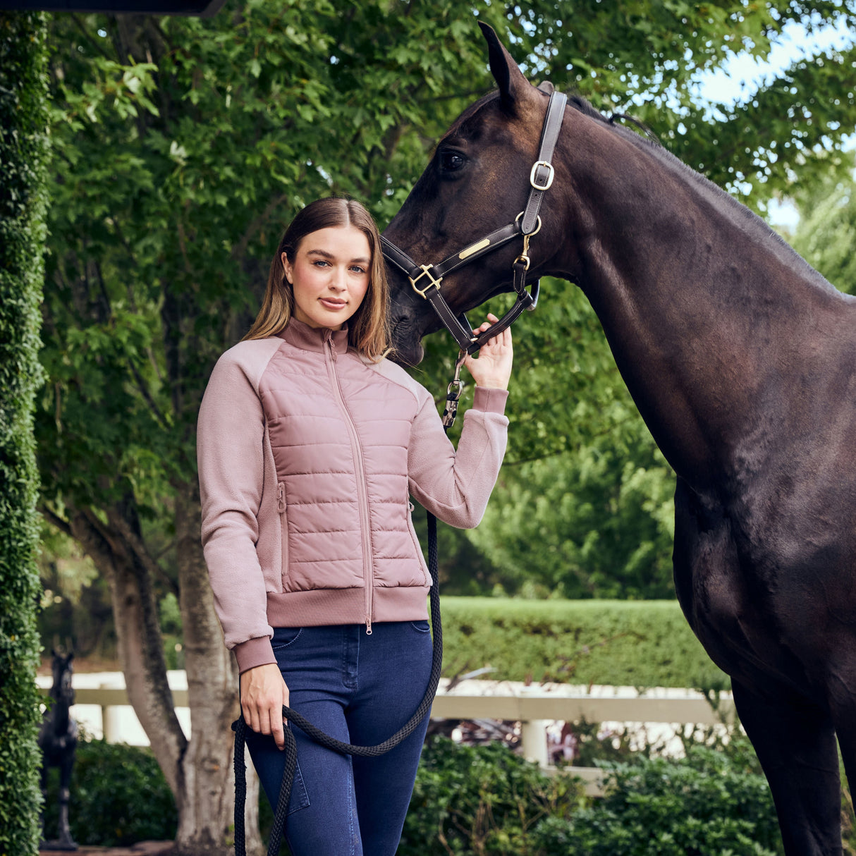 Dublin Ladies Insulated Hybrid Jacket #colour_dusty-rose