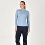Dublin Ladies Breathable Long Sleeve Riding Top #colour_blue-fog