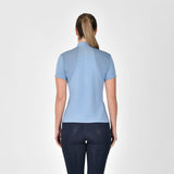 Dublin Ladies 1/4 Zip Breathable Short Sleeve Top #colour_blue-fog