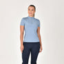 Dublin Ladies 1/4 Zip Breathable Short Sleeve Top #colour_blue-fog