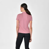 Dublin Ladies 1/4 Zip Breathable Short Sleeve Top #colour_dusty-rose