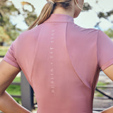 Dublin Ladies 1/4 Zip Breathable Short Sleeve Top #colour_dusty-rose