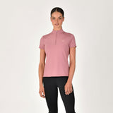 Dublin Ladies 1/4 Zip Breathable Short Sleeve Top #colour_dusty-rose