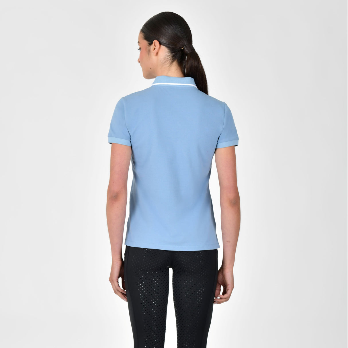 Dublin Ladies Cotton Pique Short Sleeve Polo #colour_blue-fog