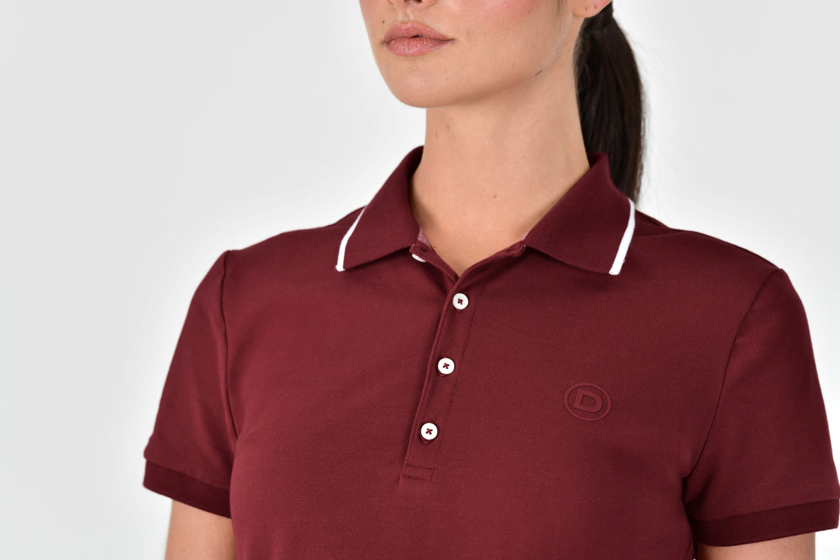 Dublin Ladies Cotton Pique Short Sleeve Polo #colour_cabernet