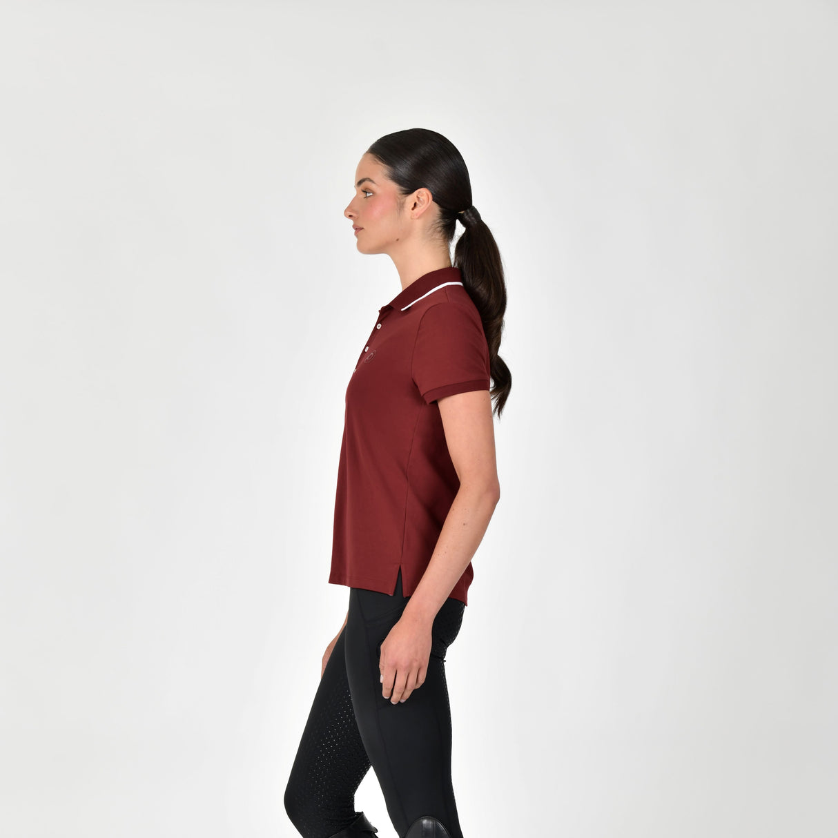 Dublin Ladies Cotton Pique Short Sleeve Polo #colour_cabernet