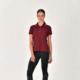 Dublin Ladies Cotton Pique Short Sleeve Polo #colour_cabernet