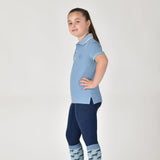 Dublin Children's Cotton Pique Short Sleeve Polo #colour_blue-fog