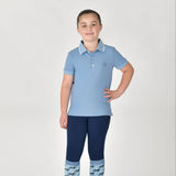 Dublin Children's Cotton Pique Short Sleeve Polo #colour_blue-fog