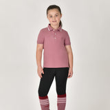 Dublin Children's Cotton Pique Short Sleeve Polo #colour_dusty-rose