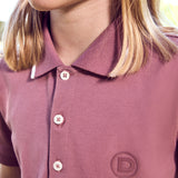 Dublin Children's Cotton Pique Short Sleeve Polo #colour_dusty-rose