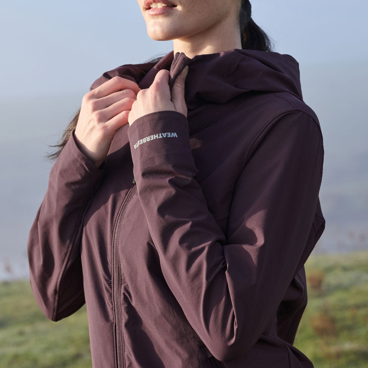 Weatherbeeta Ladies Abrasion Proof Stretch Riding Jacket #colour_mulberry