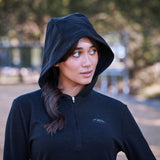 Weatherbeeta Ladies London Layer Long Sleeve Top With Hood #colour_dark-navy-marle