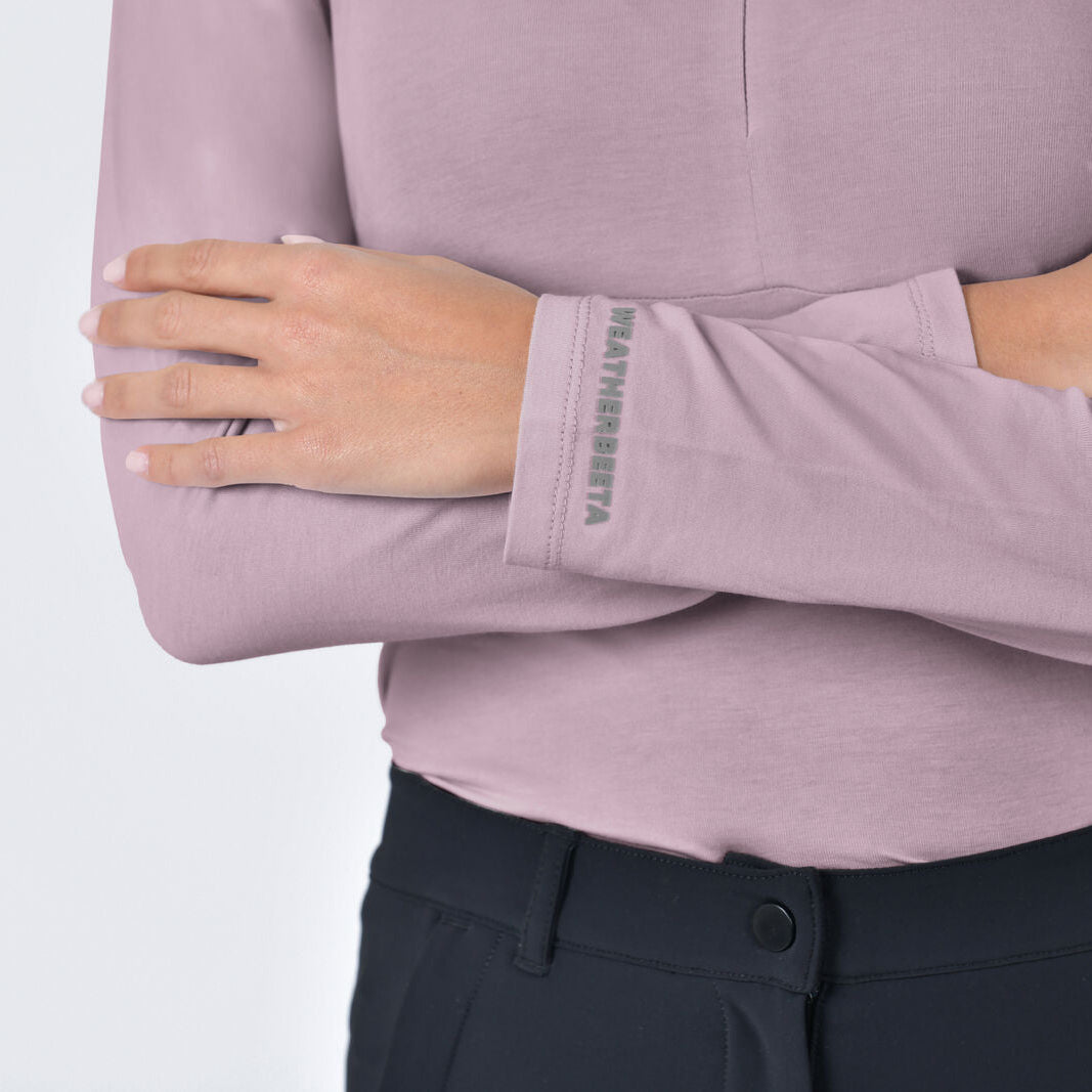 Weatherbeeta Ladies Bamboo Long Sleeve Performance Base Layer #colour_burnished-lilac