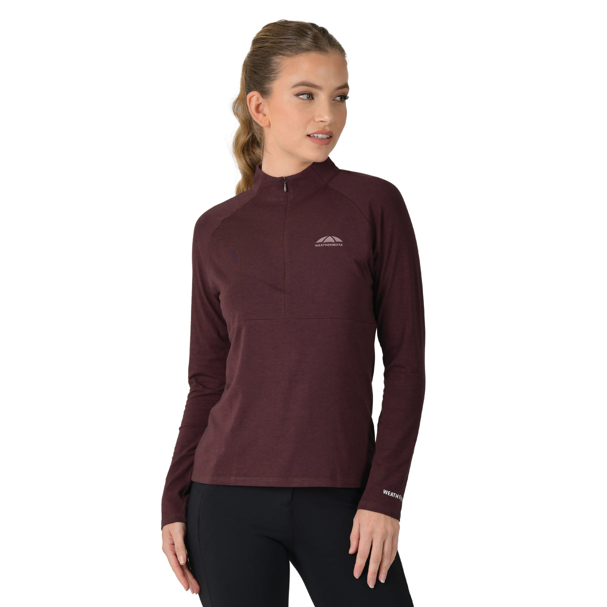 Weatherbeeta Ladies Bamboo Long Sleeve Performance Base Layer #colour_mulberry