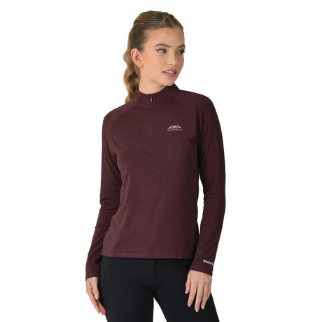 Weatherbeeta Ladies Bamboo Long Sleeve Performance Base Layer #colour_mulberry