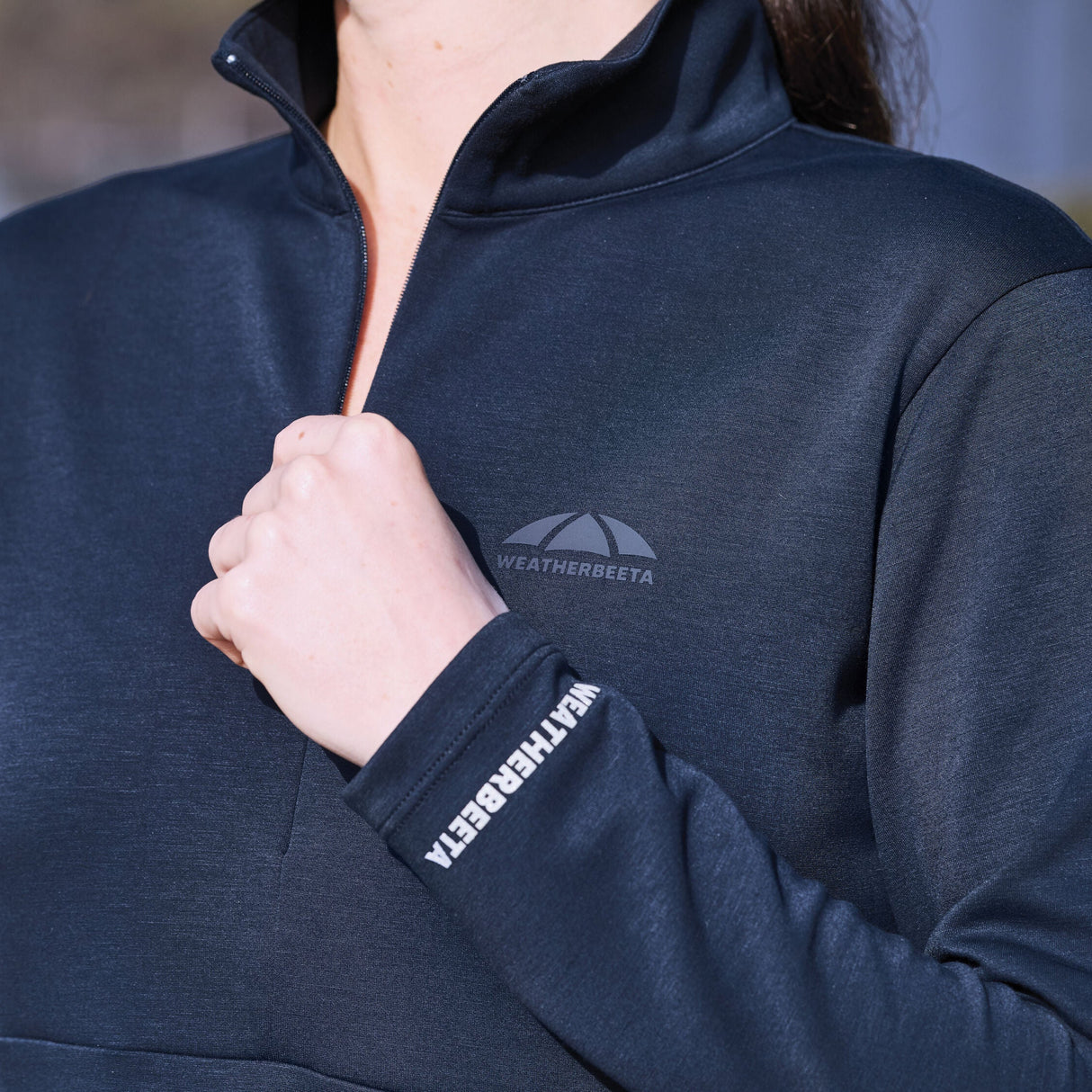 Weatherbeeta Ladies Copper 1/2 Zip Long Sleeve Mid-Layer #colour_navy